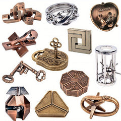 Classic IQ Metal Brain Teaser Magic Toy Puzzle Game Funny Gift Lock Novel