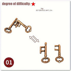 Classic IQ Metal Brain Teaser Magic Toy Puzzle Game Funny Gift Lock Novel