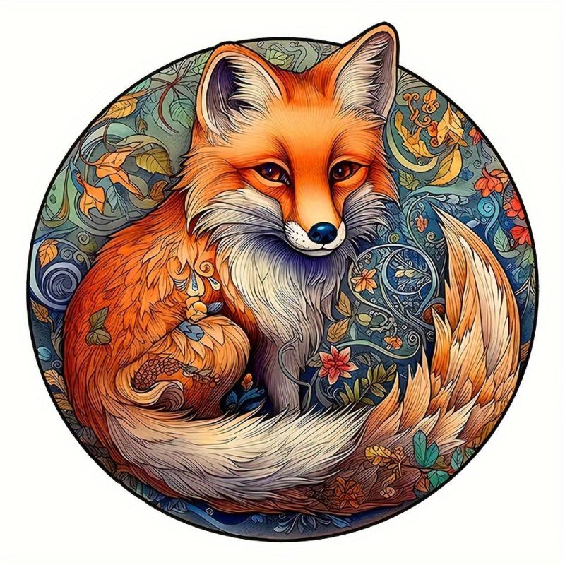 High Difficulty Big Tailed Fox Wooden Jigsaw Puzzle for Teens & Adults