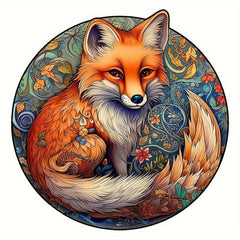 High Difficulty Big Tailed Fox Wooden Jigsaw Puzzle for Teens & Adults