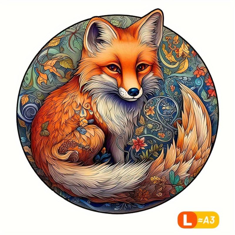 High Difficulty Big Tailed Fox Wooden Jigsaw Puzzle for Teens & Adults