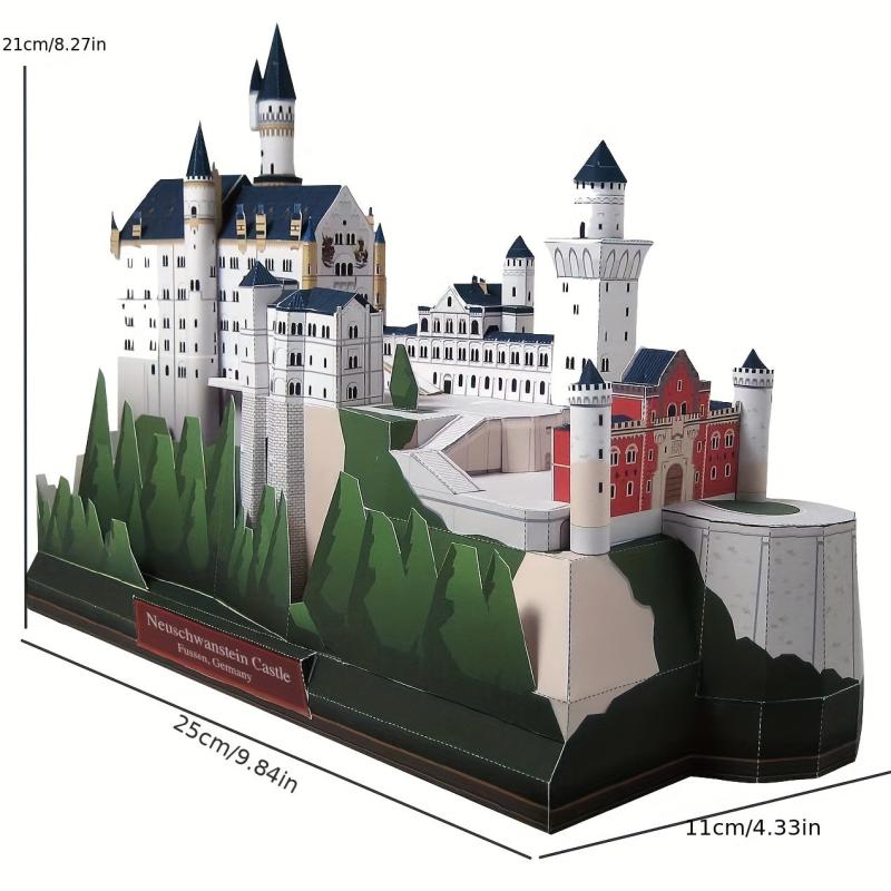 World Building Model Paper DIY Ornaments Collectible