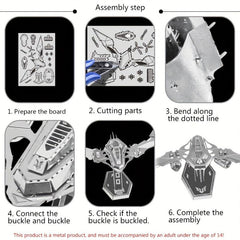 Bat Starship 3D Metal Puzzle Toy Model for Adults Children
