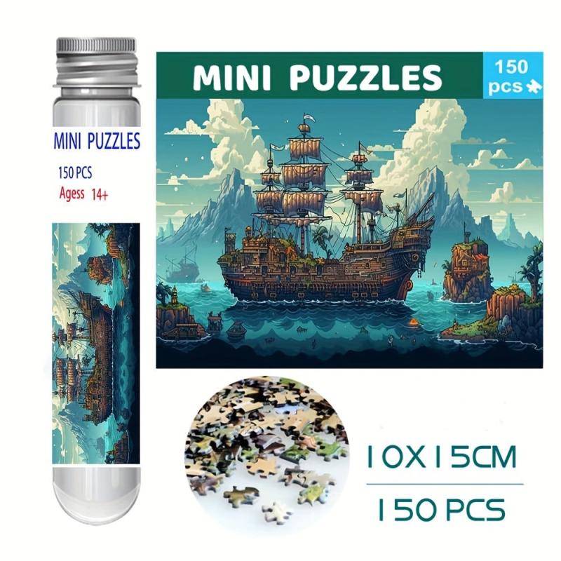 150Pcs Mini Test Tube Puzzle Painting Jigsaw Educational Toys