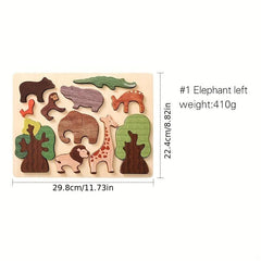 Wooden Animal Inlaid Puzzle Toys for Children