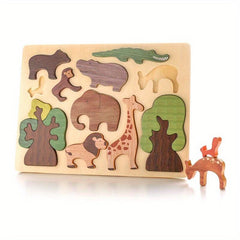 Wooden Animal Inlaid Puzzle Toys for Children