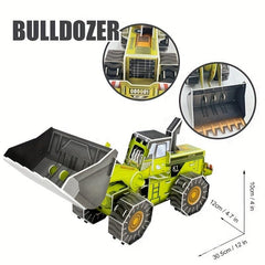 3D Puzzle Mixing Car Bulldozer DIY Toy Gift For Boys And Girls