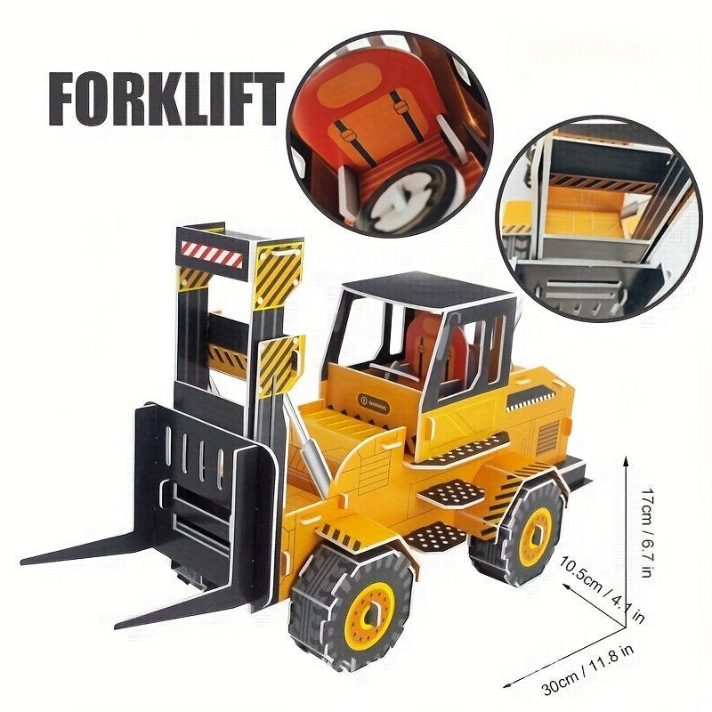 3D Puzzle Mixing Car Bulldozer DIY Toy Gift For Boys And Girls