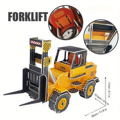 3D Puzzle Mixing Car Bulldozer DIY Toy Gift For Boys And Girls