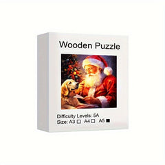 Santa Claus Wooden Puzzle Christmas Gift Party Game