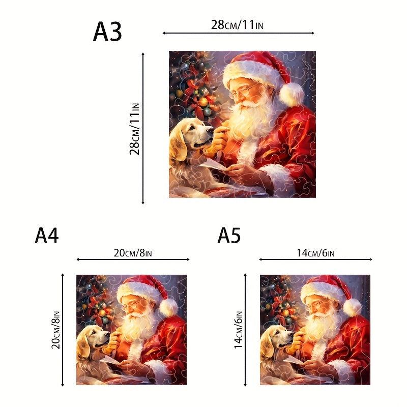 Santa Claus Wooden Puzzle Christmas Gift Party Game