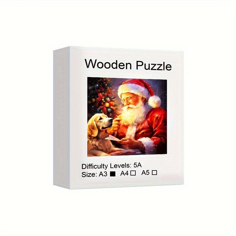 Santa Claus Wooden Puzzle Christmas Gift Party Game