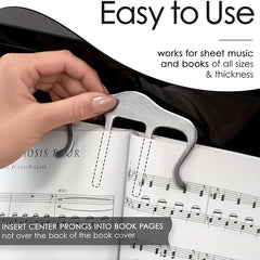 Large Music Book Clip For Piano Guitar And Violin Holds Sheet Music