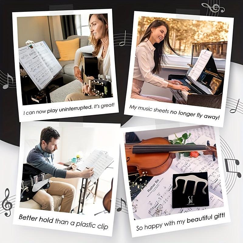 Large Music Book Clip For Piano Guitar And Violin Holds Sheet Music