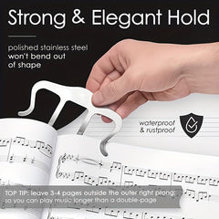 Large Music Book Clip For Piano Guitar And Violin Holds Sheet Music