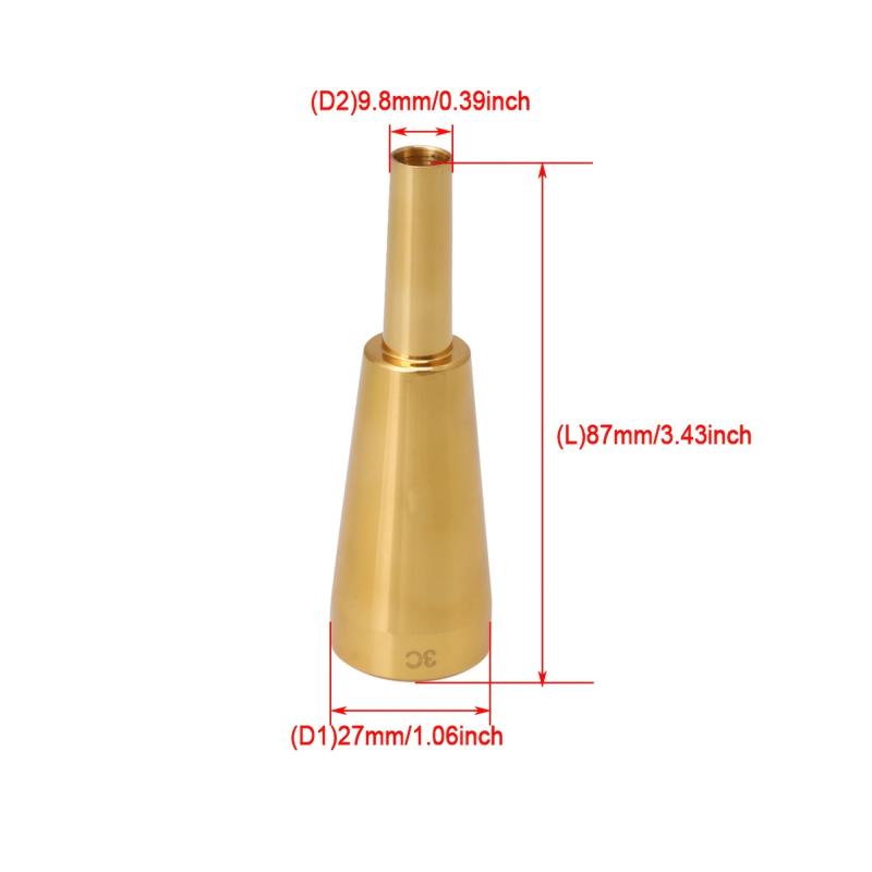 Golden Plated 3c Small Chew Bullet - Weighted