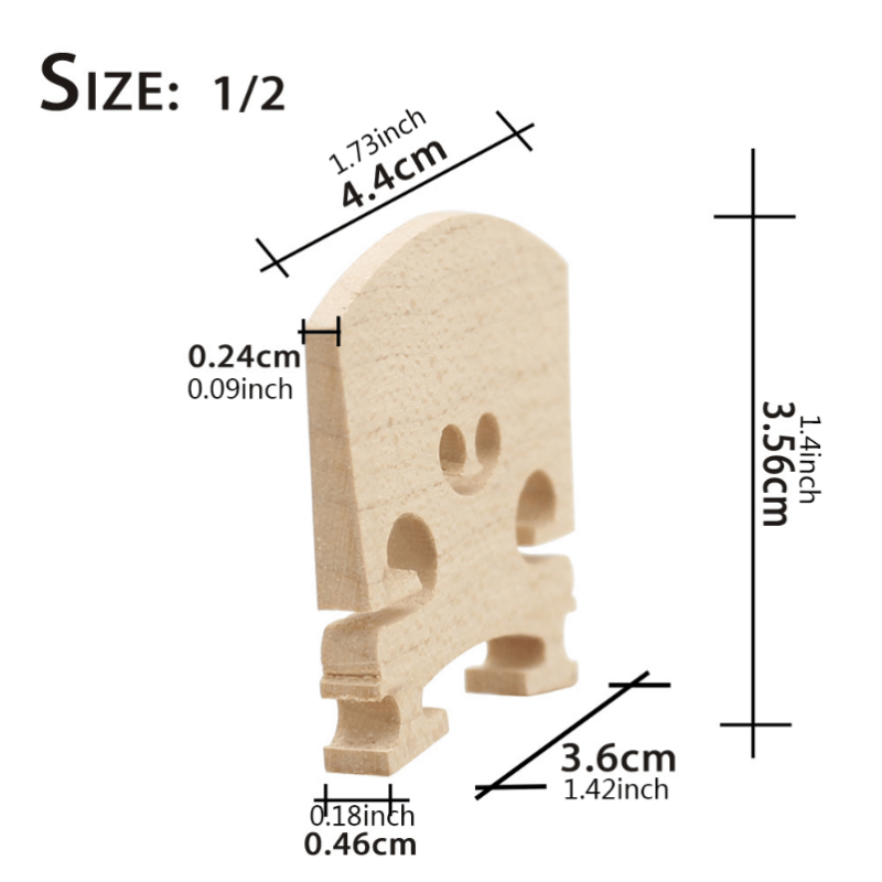 High Maple Violin Bridge for Enhanced Sound and Durability