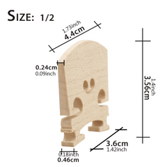High Maple Violin Bridge for Enhanced Sound and Durability