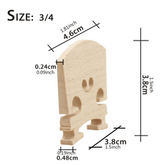 High Maple Violin Bridge for Enhanced Sound and Durability