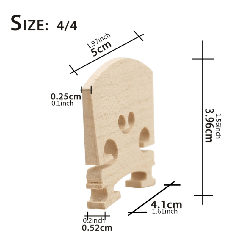 High Maple Violin Bridge for Enhanced Sound and Durability