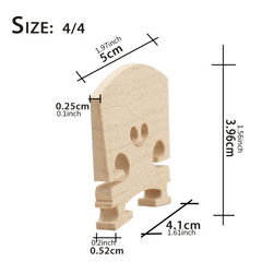High Maple Violin Bridge for Enhanced Sound and Durability