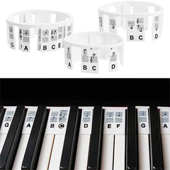 Music Note Silicone Stickers for 61 & 88 Keys Piano Keyboard