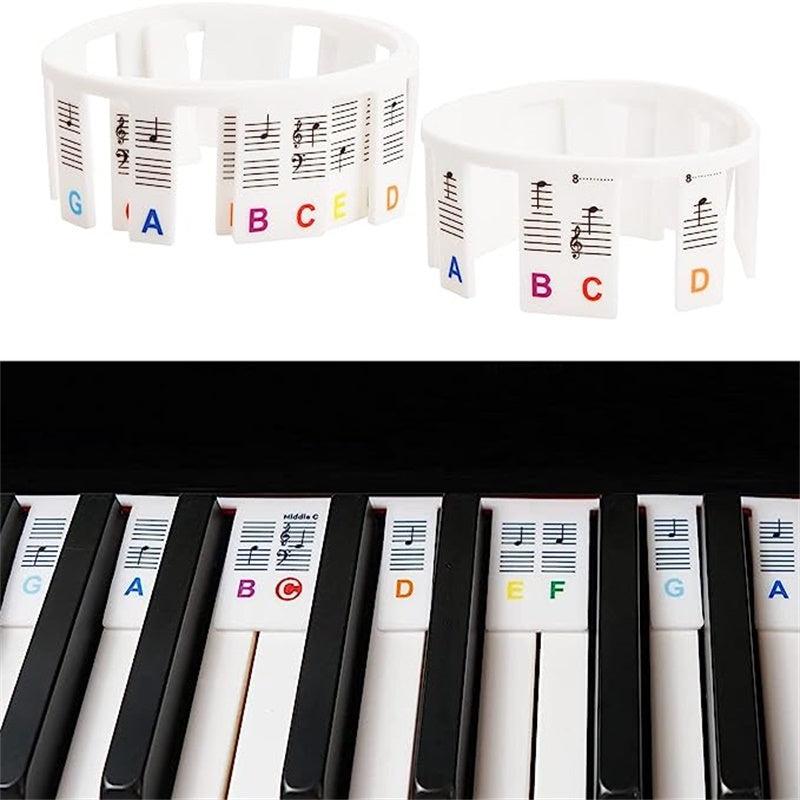 Music Note Silicone Stickers for 61 & 88 Keys Piano Keyboard