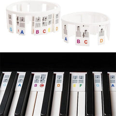 Music Note Silicone Stickers for 61 & 88 Keys Piano Keyboard