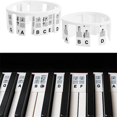 Music Note Silicone Stickers for 61 & 88 Keys Piano Keyboard