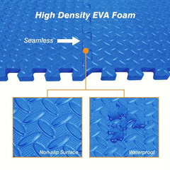 6pcs Foam Interlocking Floor Mats Exercise Fitness Carpet Child Mat