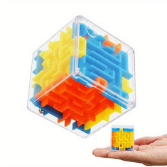 2pcs 3D Cube Maze Puzzle Toys Universal Rolling Ball Game Maze Toy