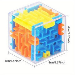2pcs 3D Cube Maze Puzzle Toys Universal Rolling Ball Game Maze Toy