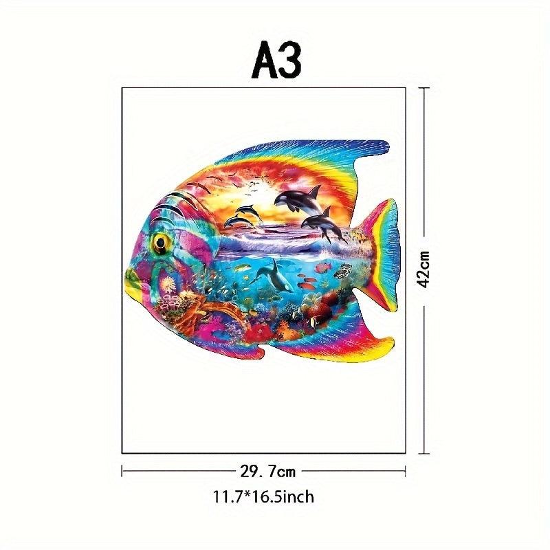 Colorful Fish Wooden Educational Toys for Family Games