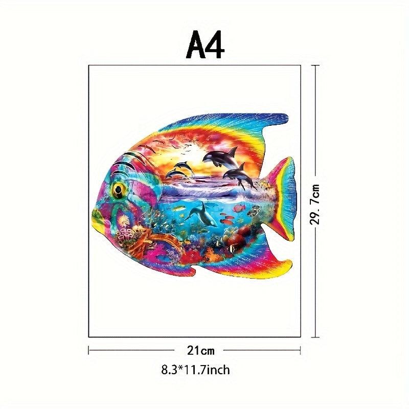 Colorful Fish Wooden Educational Toys for Family Games