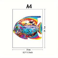 Colorful Fish Wooden Educational Toys for Family Games
