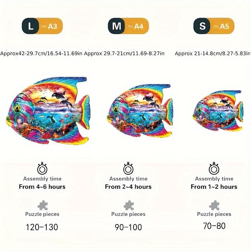 Colorful Fish Wooden Educational Toys for Family Games