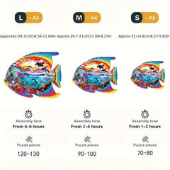 Colorful Fish Wooden Educational Toys for Family Games