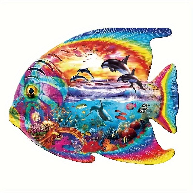 Colorful Fish Wooden Educational Toys for Family Games