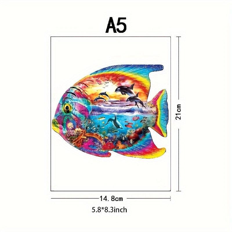 Colorful Fish Wooden Educational Toys for Family Games
