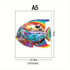 Colorful Fish Wooden Educational Toys for Family Games