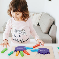 Colorful Wooden Hand & Foot 3D Jigsaw Puzzle for Kids