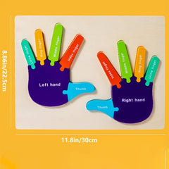 Colorful Wooden Hand & Foot 3D Jigsaw Puzzle for Kids