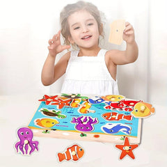 Wooden Toddler Puzzles Set - Traffic, Animals, Ocean - Educational Toy