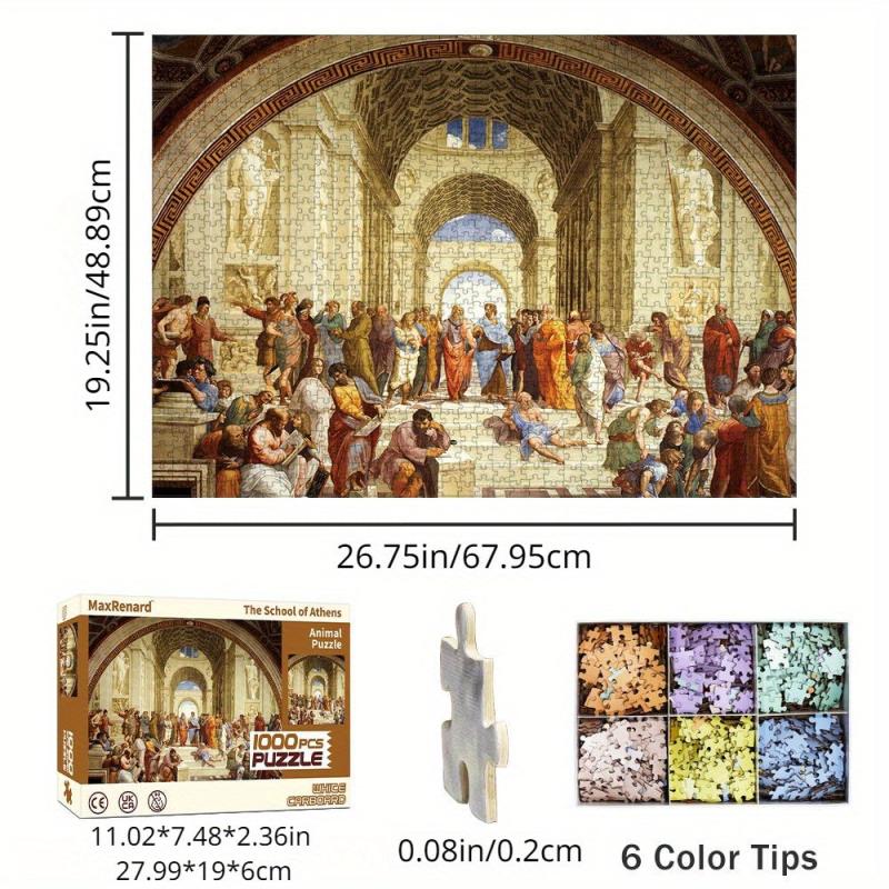 1000 Pieces Puzzle School of Athens Art Decompression Toy for Adults