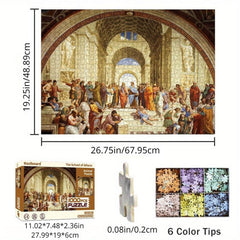 1000 Pieces Puzzle School of Athens Art Decompression Toy for Adults