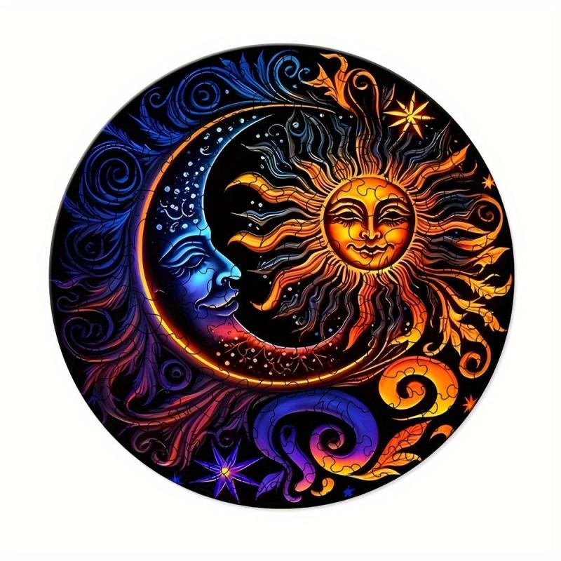 Yin Yang Sun & Moon Wooden Puzzle - Difficult Magic Toy