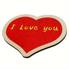 Wooden Heart Puzzle I Love You Anniversary Gift