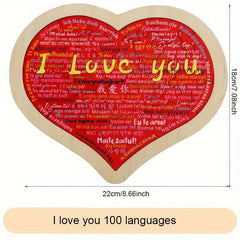 Wooden Heart Puzzle I Love You Anniversary Gift