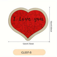 Wooden Heart Puzzle I Love You Anniversary Gift