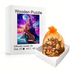 Magic Castle Puzzle Animal Shaped Wooden Brain Teaser Toy